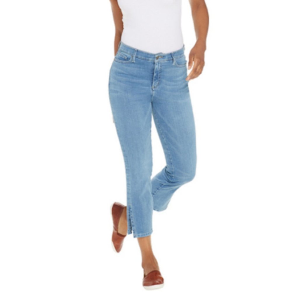 8P Isaac Mizrahi Live! TRUE DENIM Ankle Jeans w/ Side Slits A307991 PETITE